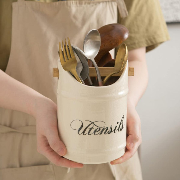 Gracie Oaks Kitchen Utensil Holder For Countertop,Ceramic Utensil